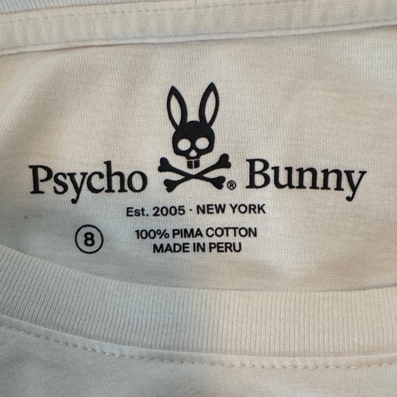 Psycho Bunny White Tee with Colorful Logo - Picture 4 of 4